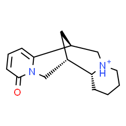 ChemSpider 2D Image | 15-Oxo-11,12,13,14-tetradehydrospartein-1-ium | C15H21N2O