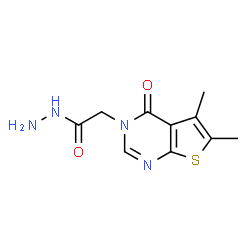 ChemSpider 2D Image | thieno[2,3-d]pyrimidine-3(4H)-acetic acid, 5,6-dimethyl-4-oxo-, hydrazide | C10H12N4O2S