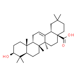 ChemSpider 2D Image | (3beta,9beta)-3-Hydroxyolean-12-en-28-oic acid | C30H48O3