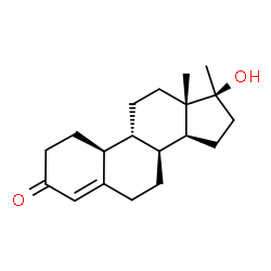 ChemSpider 2D Image | (8alpha,9beta,10alpha,17beta)-17-Hydroxy-17-methylestr-4-en-3-one | C19H28O2