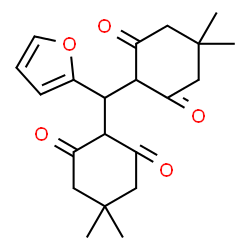 ChemSpider 2D Image | 2,2'-(2-Furylmethylene)bis(5,5-dimethyl-1,3-cyclohexanedione) | C21H26O5