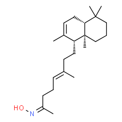 ChemSpider 2D Image | (2Z,5E)-N-Hydroxy-6-methyl-8-[(1R,4aR,8aR)-2,5,5,8a-tetramethyl-1,4,4a,5,6,7,8,8a-octahydro-1-naphthalenyl]-5-octen-2-imine | C23H39NO