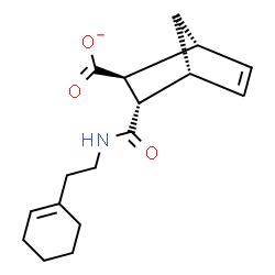 ChemSpider 2D Image | (1R,2S,3S,4R)-3-{[2-(1-Cyclohexen-1-yl)ethyl]carbamoyl}bicyclo[2.2.1]hept-5-ene-2-carboxylate | C17H22NO3