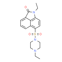 ChemSpider 2D Image | 1-Ethyl-6-[(4-ethyl-1-piperazinyl)sulfonyl]benzo[cd]indol-2(1H)-one | C19H23N3O3S