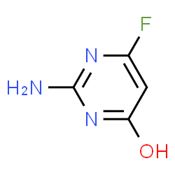 ChemSpider 2D Image | 2-amino-6-fluoropyrimidin-4-ol | C4H4FN3O
