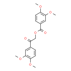 ChemSpider 2D Image | 2-(3,4-Dimethoxyphenyl)-2-oxoethyl 3,4-dimethoxybenzoate | C19H20O7
