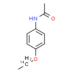 ChemSpider 2D Image | N-{4-[(1-~14~C)Ethyloxy]phenyl}acetamide | C914CH13NO2