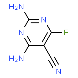 ChemSpider 2D Image | 2,4-Diamino-6-fluoro-5-pyrimidinecarbonitrile | C5H4FN5