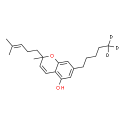 ChemSpider 2D Image | 2-Methyl-2-(4-methyl-3-penten-1-yl)-7-[(5,5,5-~2~H_3_)pentyl]-2H-chromen-5-ol | C21H27D3O2