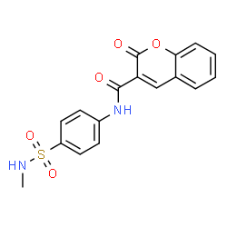 ChemSpider 2D Image | N-[4-(Methylsulfamoyl)phenyl]-2-oxo-2H-chromene-3-carboxamide | C17H14N2O5S