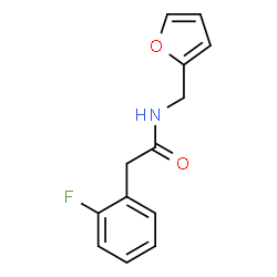 ChemSpider 2D Image | 2-(2-Fluorophenyl)-N-(2-furylmethyl)acetamide | C13H12FNO2