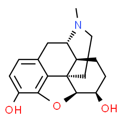ChemSpider 2D Image | (5beta,6beta,9alpha,13alpha,14alpha)-17-Methyl-4,5-epoxymorphinan-3,6-diol | C17H21NO3