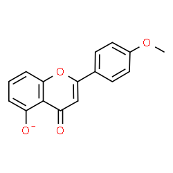 ChemSpider 2D Image | 2-(4-Methoxyphenyl)-4-oxo-4H-chromen-5-olate | C16H11O4