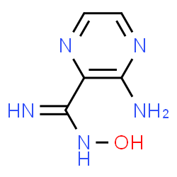 ChemSpider 2D Image | 3-Amino-N-hydroxy-pyrazinecarboximidamide | C5H7N5O