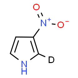 ChemSpider 2D Image | 3-Nitro(2-~2~H)-1H-pyrrole | C4H3DN2O2