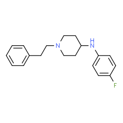 ChemSpider 2D Image | N-(4-Fluorophenyl)-1-phenethylpiperidin-4-amine | C19H23FN2