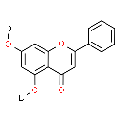 ChemSpider 2D Image | 5,7-Bis[(~2~H)hydroxy]-2-phenyl-4H-chromen-4-one | C15H8D2O4