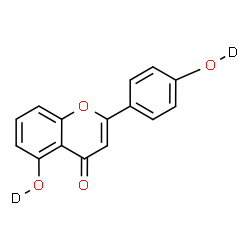 ChemSpider 2D Image | 5-(~2~H)Hydroxy-2-[4-(~2~H)hydroxyphenyl]-4H-chromen-4-one | C15H8D2O4