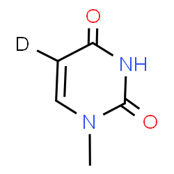 ChemSpider 2D Image | 1-Methyl-2,4(1H,3H)-(5-~2~H)pyrimidinedione | C5H5DN2O2