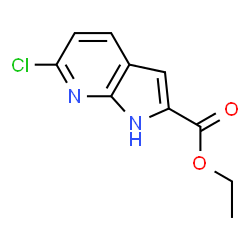 ChemSpider 2D Image | Ethyl-6-chlor-1H-pyrrolo[2,3-b]pyridin-2-carboxylat | C10H9ClN2O2