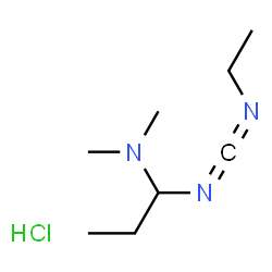 ChemSpider 2D Image | N-[1-(Dimethylamino)propyl]-N'-ethylcarbodiimide hydrochloride (1:1) | C8H18ClN3