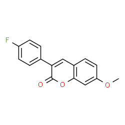 ChemSpider 2D Image | 3-(4-Fluorophenyl)-7-methoxy-2H-chromen-2-one | C16H11FO3