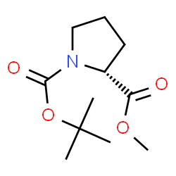 ChemSpider 2D Image | 1-(tert-butyl) 2-methyl (R)-pyrrolidine-1,2-dicarboxylate | C11H19NO4