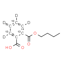 ChemSpider 2D Image | 2-(Butoxycarbonyl)(~13~C_6_,~2~H_4_)benzoic acid | C613C6H10D4O4