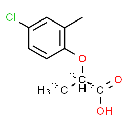 ChemSpider 2D Image | 2-(4-Chloro-2-methylphenoxy)(~13~C_3_)propanoic acid | C713C3H11ClO3