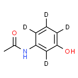 ChemSpider 2D Image | N-[3-Hydroxy(~2~H_4_)phenyl]acetamide | C8H5D4NO2