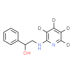 ChemSpider 2D Image | 1-Phenyl-2-[(~2~H_4_)-2-pyridinylamino]ethanol | C13H10D4N2O
