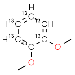 ChemSpider 2D Image | 1,2-Dimethoxy(~13~C_6_)benzene | C213C6H10O2