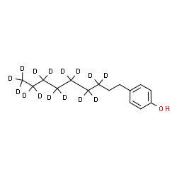 ChemSpider 2D Image | 4-[(3,3,4,4,5,5,6,6,7,7,8,8,9,9,9-~2~H_15_)Nonyl]phenol | C15H9D15O