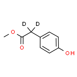 ChemSpider 2D Image | Methyl (4-hydroxyphenyl)(~2~H_2_)acetate | C9H8D2O3