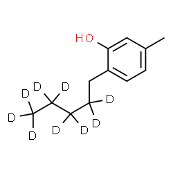 ChemSpider 2D Image | 5-Methyl-2-[(2,2,3,3,4,4,5,5,5-~2~H_9_)pentyl]phenol | C12H9D9O