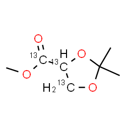 ChemSpider 2D Image | Methyl 2,2-dimethyl(4,5-~13~C_2_)-1,3-dioxolane-4-(~13~C)carboxylate | C413C3H12O4