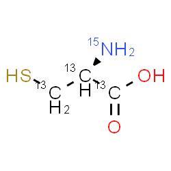 ChemSpider 2D Image | D-(~13~C_3_,~15~N)Cysteine | 13C3H715NO2S