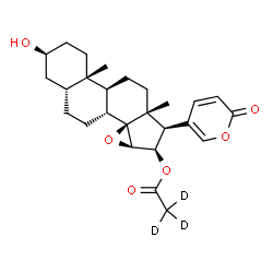 ChemSpider 2D Image | (3beta,5beta,15beta,16beta)-16-[(~2~H_3_)Ethanoyloxy]-3-hydroxy-14,15-epoxybufa-20,22-dienolide | C26H31D3O6