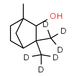 ChemSpider 2D Image | 1-Methyl-3,3-bis[(~2~H_3_)methyl]bicyclo[2.2.1]heptan-2-ol | C10H12D6O