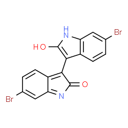 ChemSpider 2D Image | 6,6'-Dibromo-2-hydroxy-1H,2'H-3,3'-biindol-2'-one | C16H8Br2N2O2