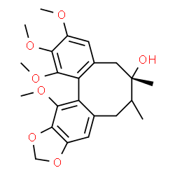 ChemSpider 2D Image | (6S)-1,2,3,13-Tetramethoxy-6,7-dimethyl-5,6,7,8-tetrahydrobenzo[3',4']cycloocta[1',2':4,5]benzo[1,2-d][1,3]dioxol-6-ol | C23H28O7