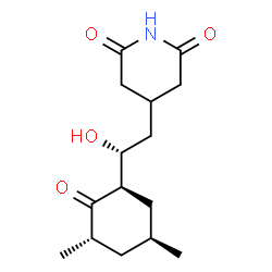 ChemSpider 2D Image | 4-[(2R)-2-[(1R,3S,5S)-3,5-dimethyl-2-oxocyclohexyl]-2-hydroxyethyl]piperidine-2,6-dione | C15H23NO4