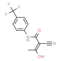 ChemSpider 2D Image | (2E)-2-Cyano-3-hydroxy-N-[4-(trifluoromethyl)phenyl]-2-butenamide | C12H9F3N2O2