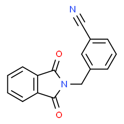 ChemSpider 2D Image | 3-((1,3-Dioxoisoindolin-2-yl)methyl)benzonitrile | C16H10N2O2