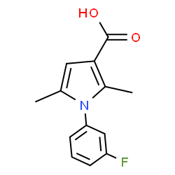 ChemSpider 2D Image | 1-(3-Fluorophenyl)-2,5-dimethyl-1H-pyrrole-3-carboxylic acid | C13H12FNO2