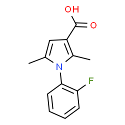 ChemSpider 2D Image | 1-(2-Fluorophenyl)-2,5-dimethyl-1H-pyrrole-3-carboxylic acid | C13H12FNO2