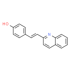 ChemSpider 2D Image | 4-[(E)-2-(2-Quinolinyl)vinyl]phenol | C17H13NO