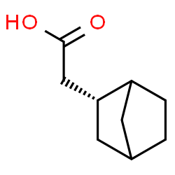 ChemSpider 2D Image | (2R)-Bicyclo[2.2.1]hept-2-ylacetic acid | C9H14O2
