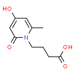 ChemSpider 2D Image | 4-(4-hydroxy-2-methyl-6-oxopyridin-1-yl)butanoic acid | C10H13NO4