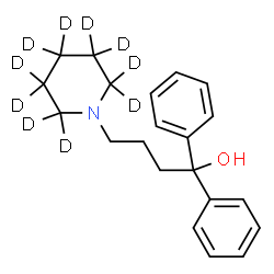 ChemSpider 2D Image | 1,1-Diphenyl-4-[(~2~H_10_)-1-piperidinyl]-1-butanol | C21H17D10NO